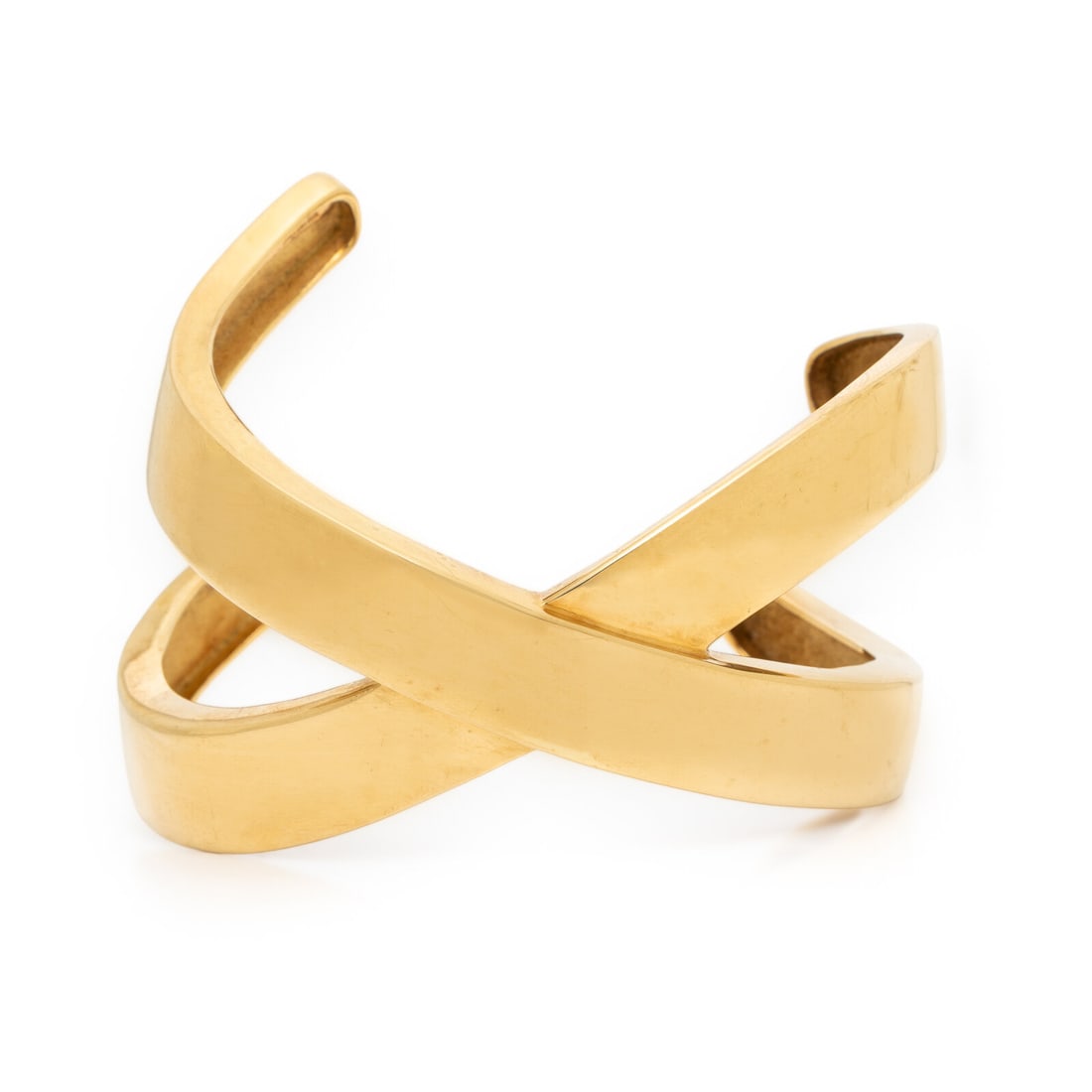 Tiffany & Co., Paloma Picasso, 'Graffiti', Yellow Gold Cuff Bracelet: Tiffany & Co., Paloma Picasso, 'Graffiti', Yellow Gold Cuff Bracelet Designed as a large 'X' motif. 18 karat yellow gold. 6 1/2 inches inner circumference. Stamp: 18K TIFFANY & CO. Paloma Picasso, Gro