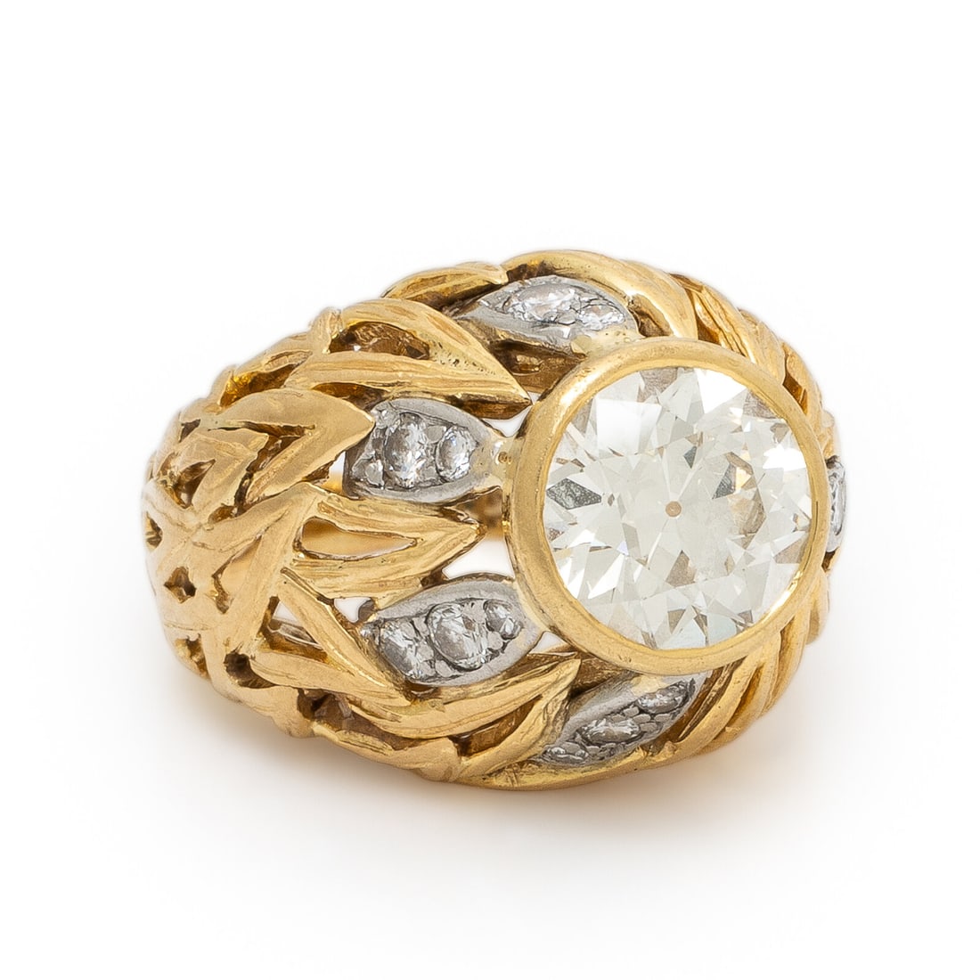 Diamond and Yellow Gold Ring (1 of 4)