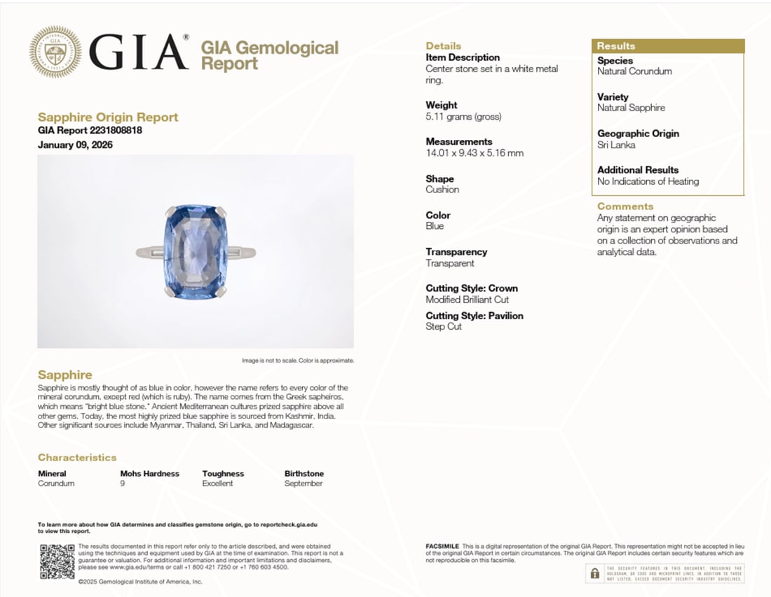 Ceylon Sapphire and Diamond Ring - 4