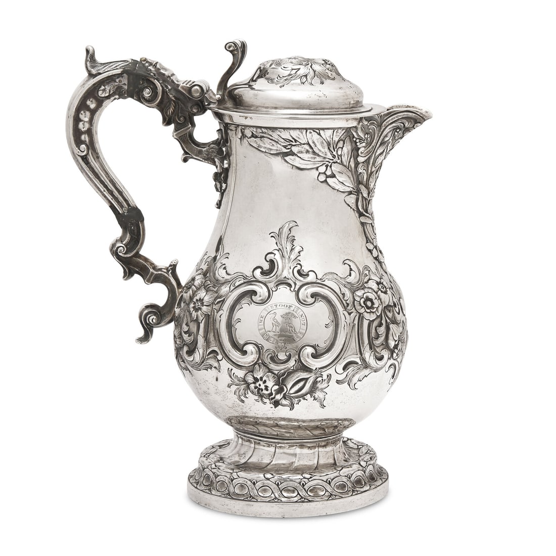 A Belgian Repoussé Silver Ewer (1 of 5)