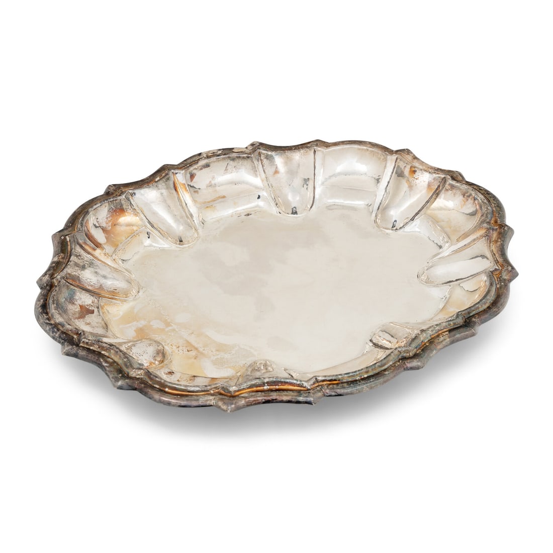 A Buccellati Silver Tray: A Buccellati Silver Tray 20th Century marked 'Sterling' to underside 39 ozt 13 dwt Height 2 3/4 x width 16 1/4 inches. Property from the Collection of Dr. Kira and Mr. Neil Flanzraich (Coral Gables,