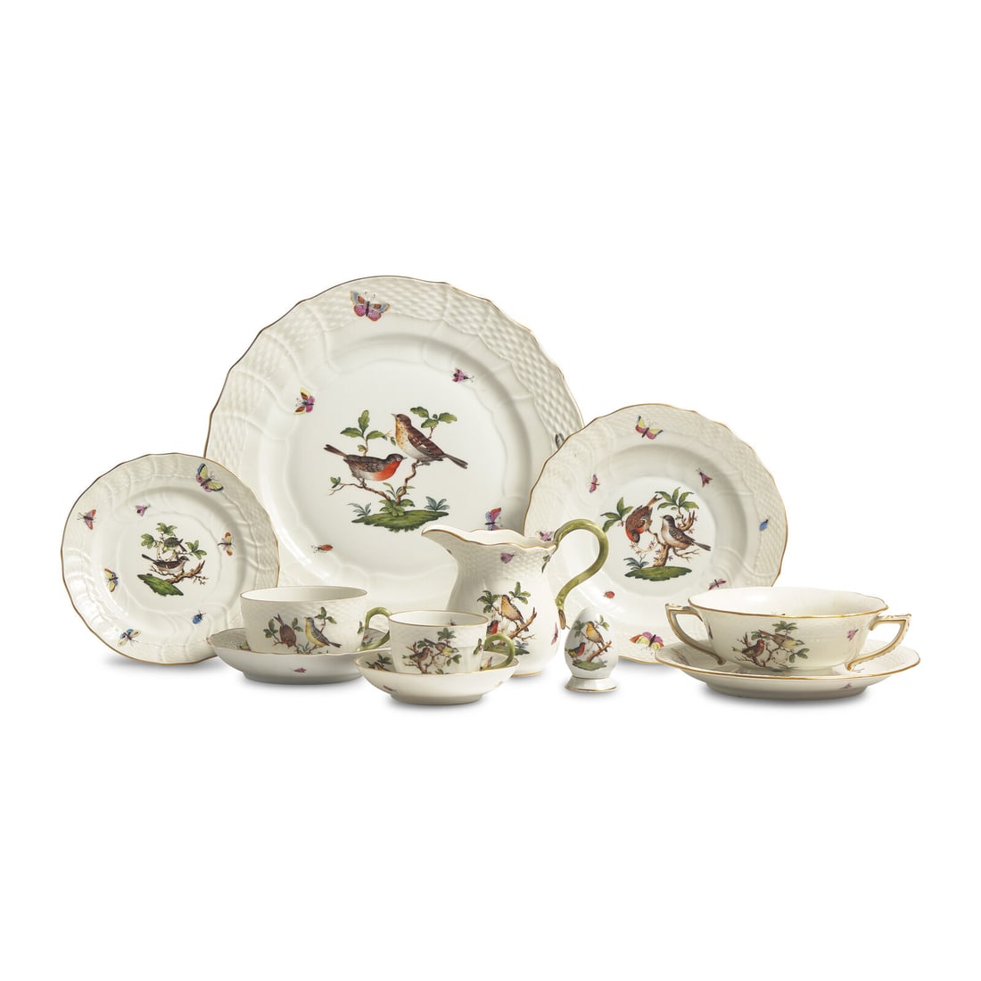 A Herend Rothschild Bird Porcelain Dinner Service (1 of 1)