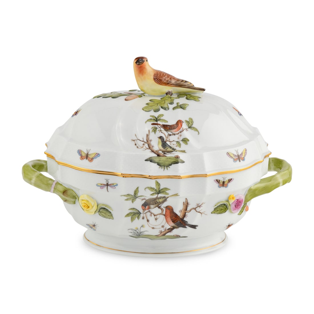 A Herend Rothschild Bird Porcelain Tureen and Cover (1 of 5)