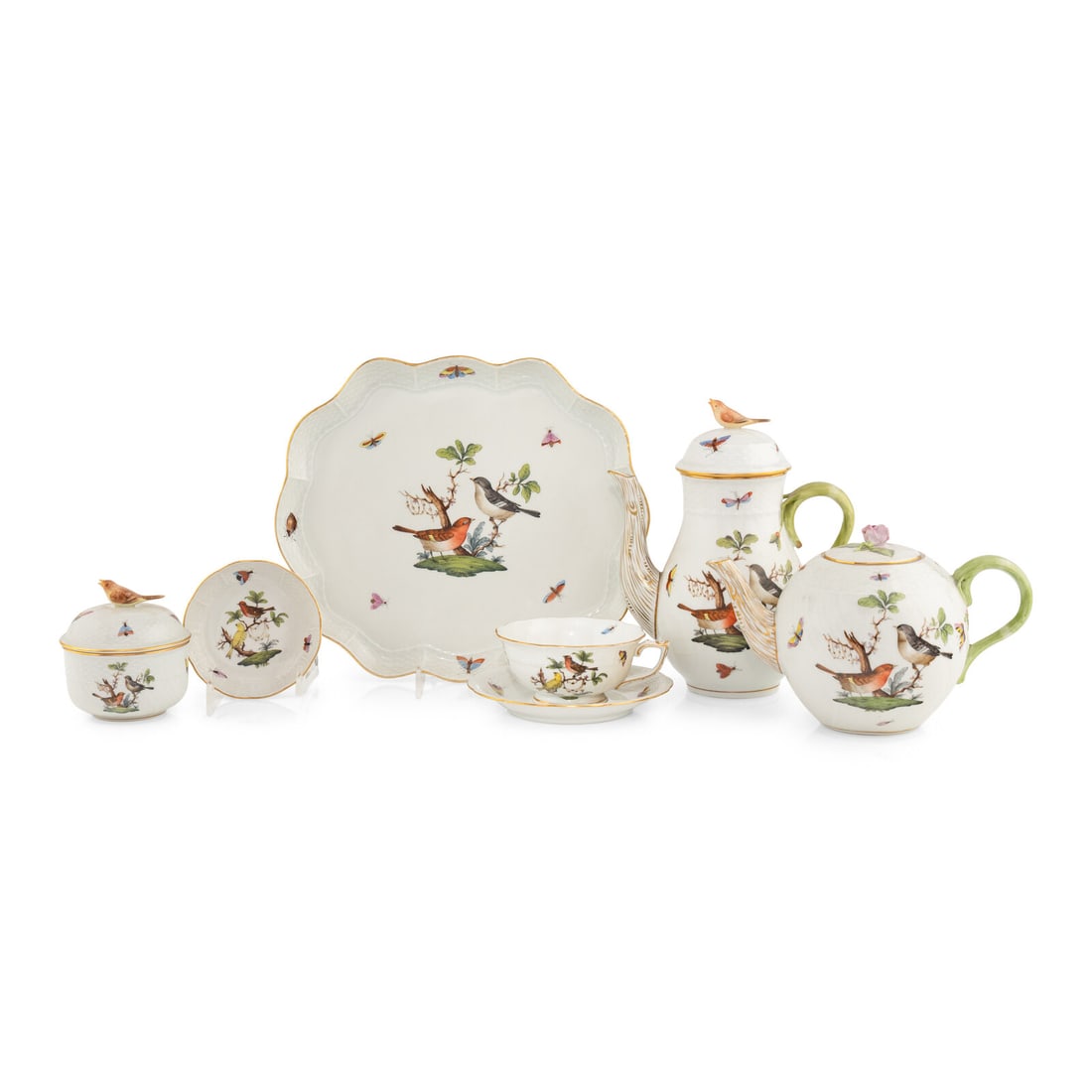 A Collection of Herend Rothschild Bird Porcelain Articles (1 of 3)