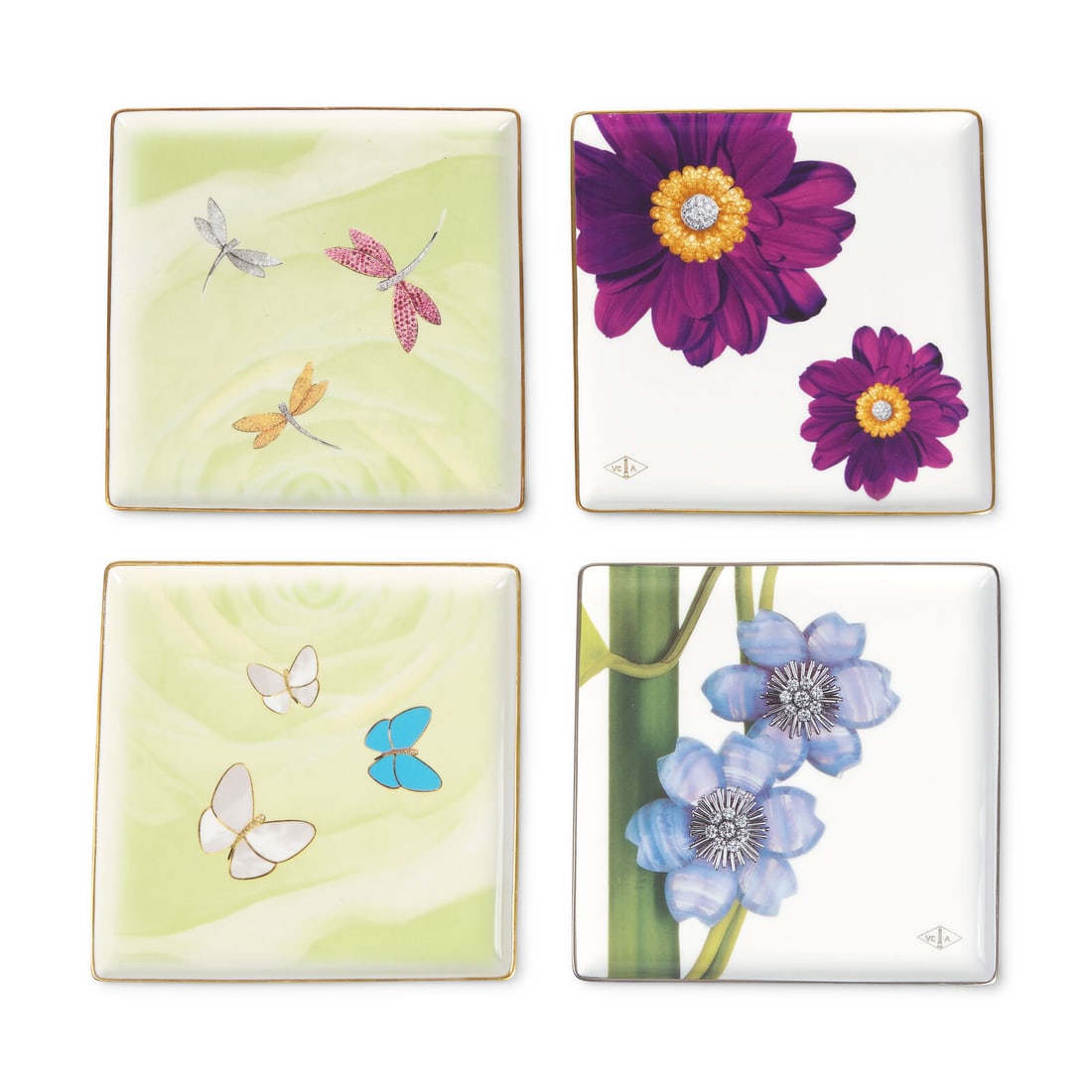 A Group of Four Van Cleef and Arpels Commemorative Porcelain Dishes (1 of 2)