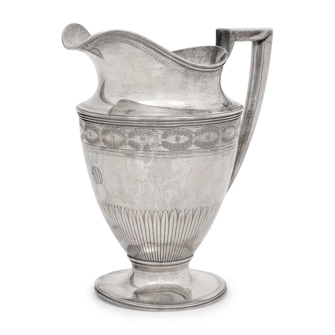 A Tiffany and Co. Silver Water Pitcher: A Tiffany and Co. Silver Water Pitcher New York, NY, Circa 1911 marked 'Sterling' to underside 29 ozt 14 dwt Height 9 1/2 inches. Property from an Important Private Collection, Florida This lot is loc