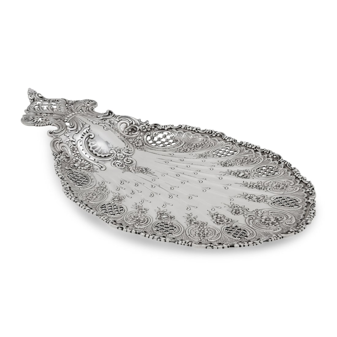 A Tiffany and Co. Silver Peacock Tray (1 of 3)