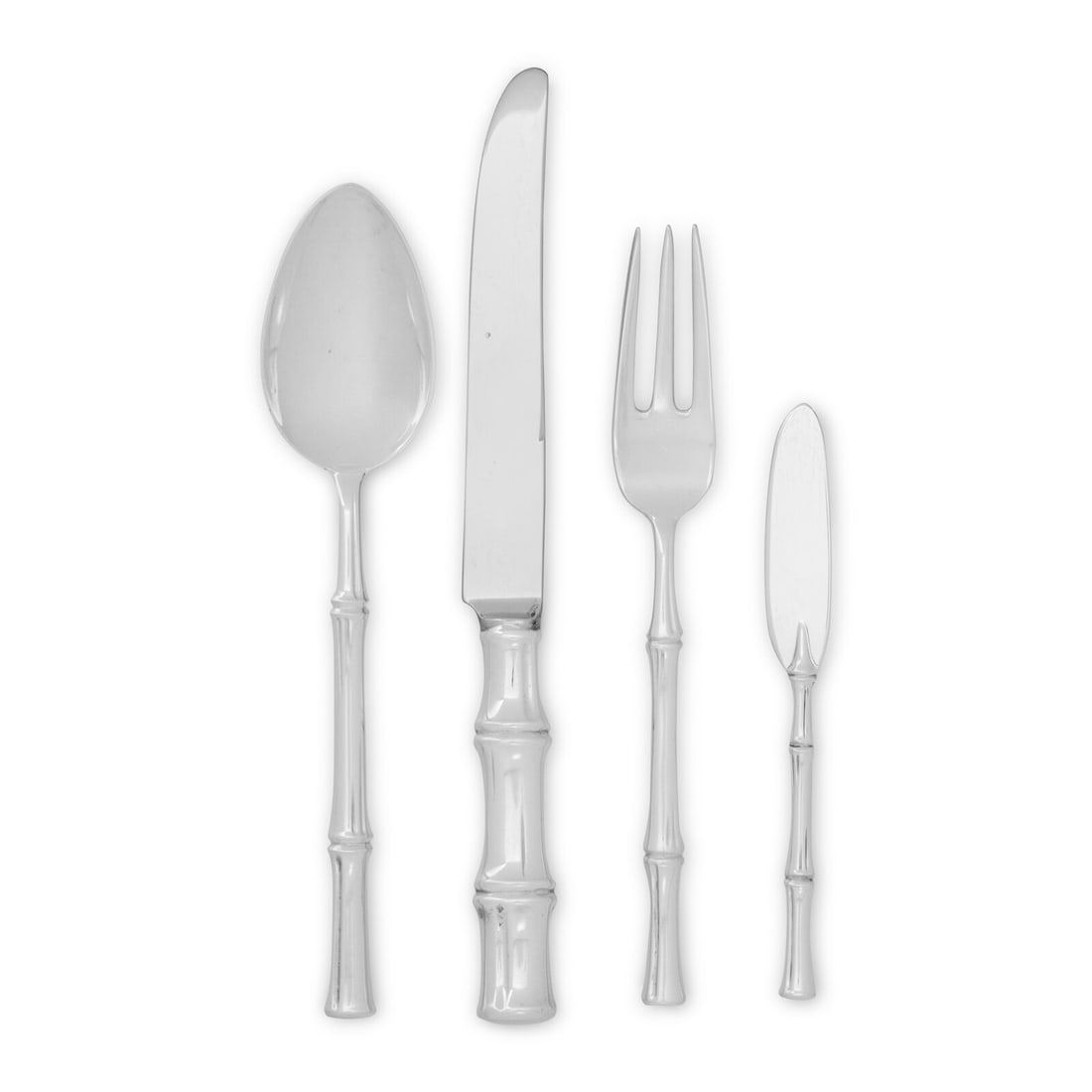 A Tiffany and Co. Bamboo Silver Flatware Service (1 of 2)