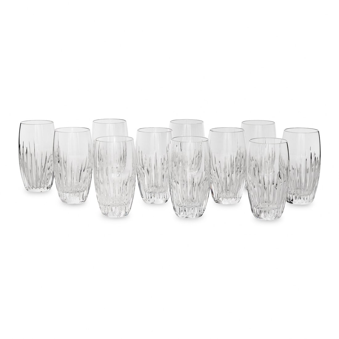 A Set of Eleven Baccarat Masséna Highball Glasses: A Set of Eleven Baccarat Masséna Highball Glasses 20th Century each with acid etched signature to the underside. Height 5 1/2 inches. Property from an Important Private Collection, Florida This l