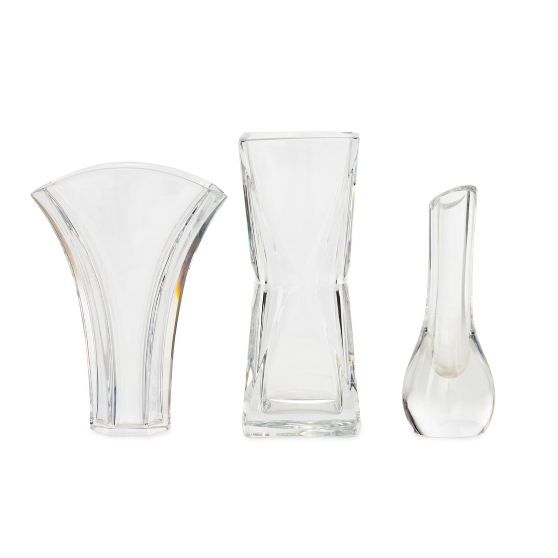 Three Baccarat Glass Vases (1 of 2)