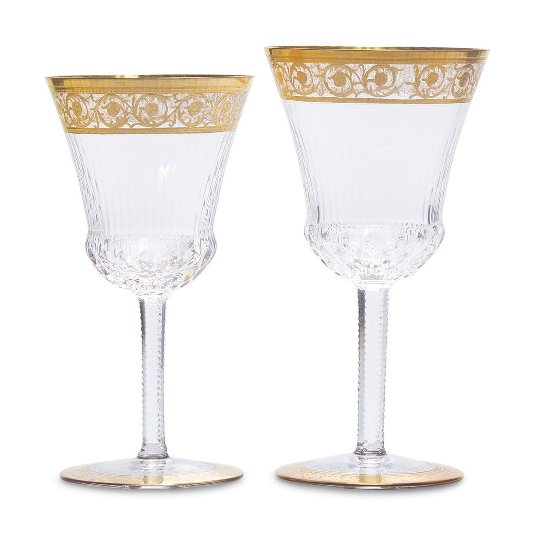 A Saint-Louis Gilt Decorated Cut Glass Stemware Service (1 of 4)