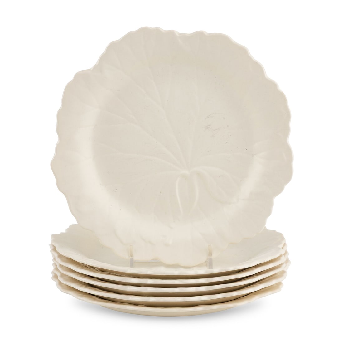 A Set of Six Wedgwood Lettuce-Ware Salad Plates (1 of 3)