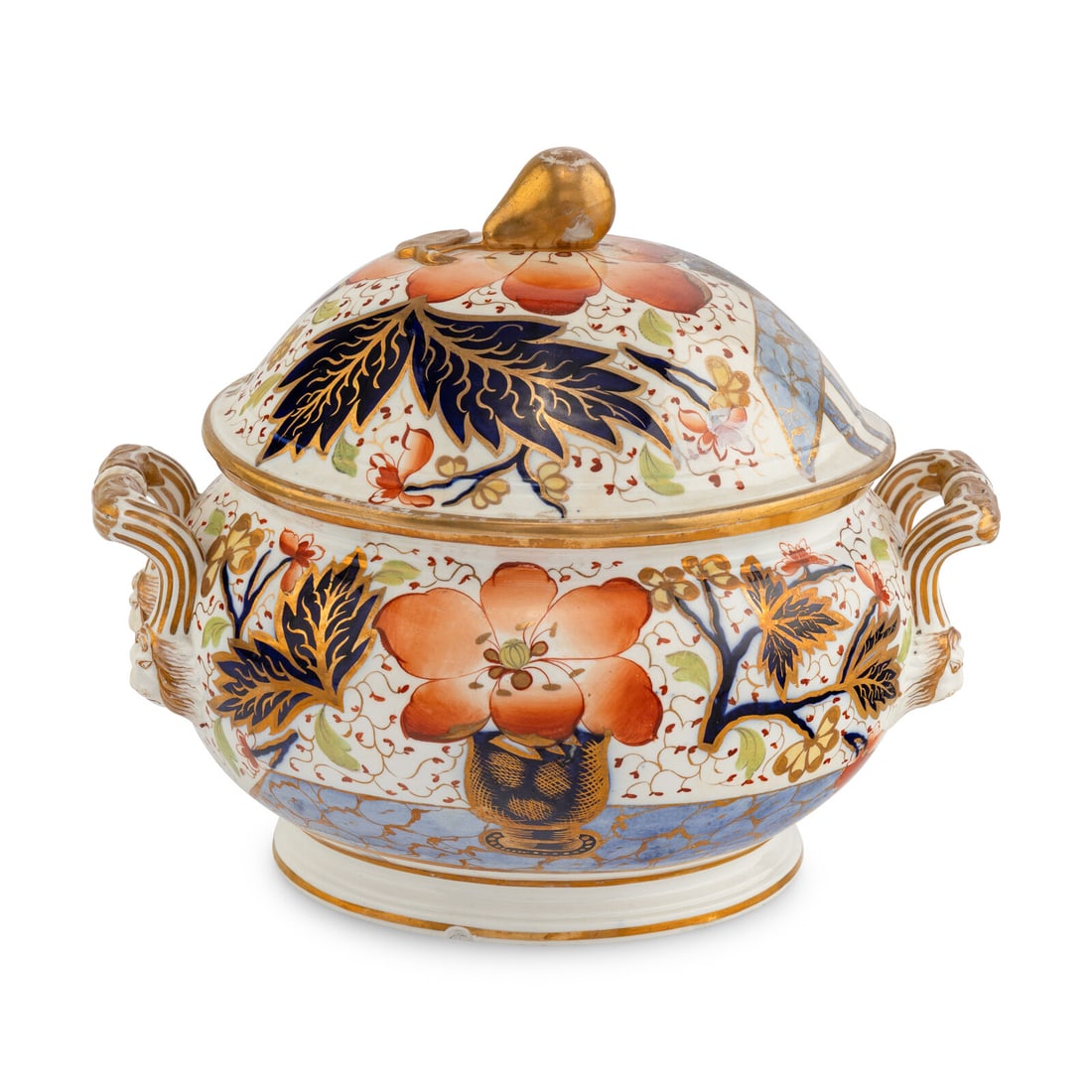 An English Earthenware "Gaudy Welsh" Soup Tureen (1 of 4)