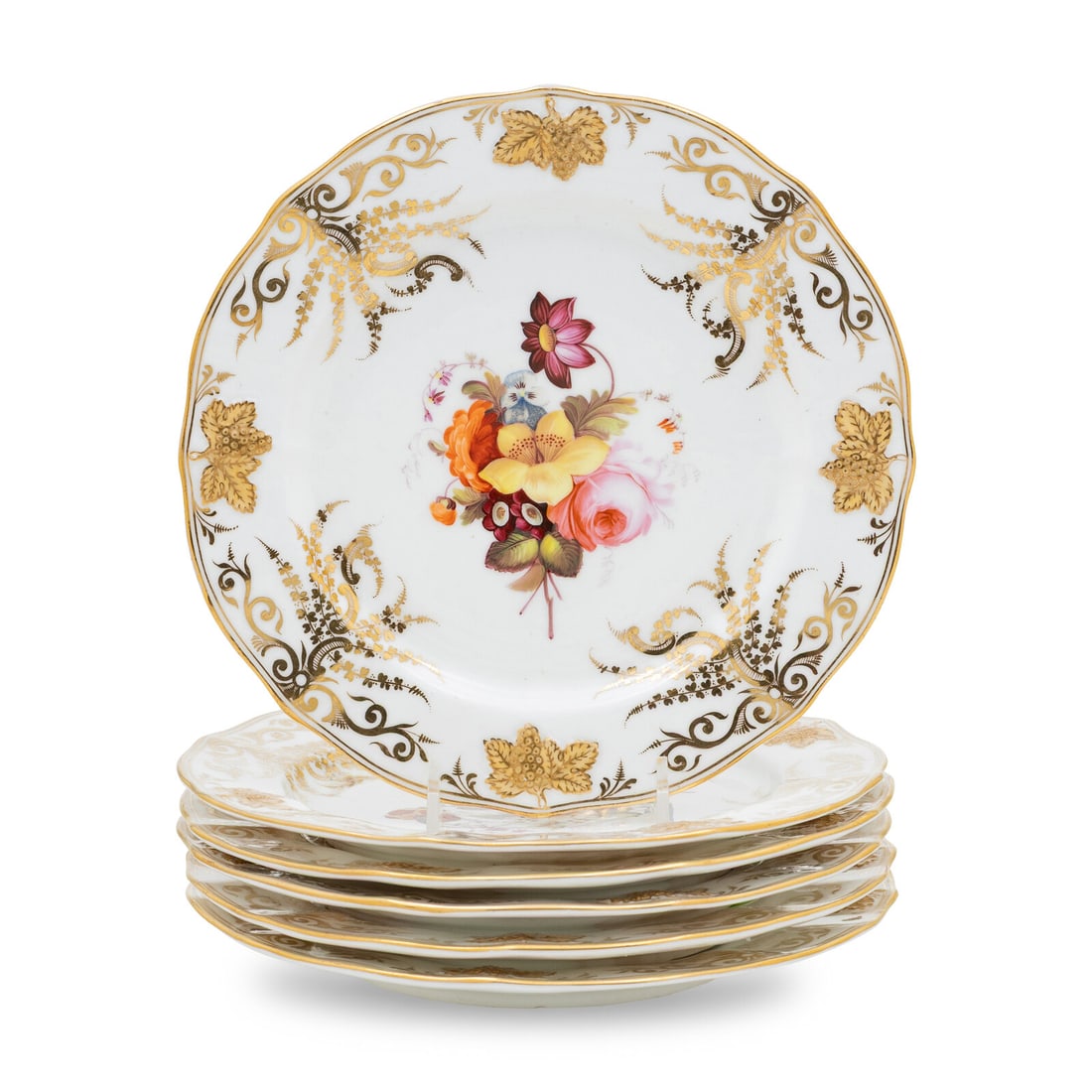 A Set of Six Coalport Porcelain Dessert Plates (1 of 3)
