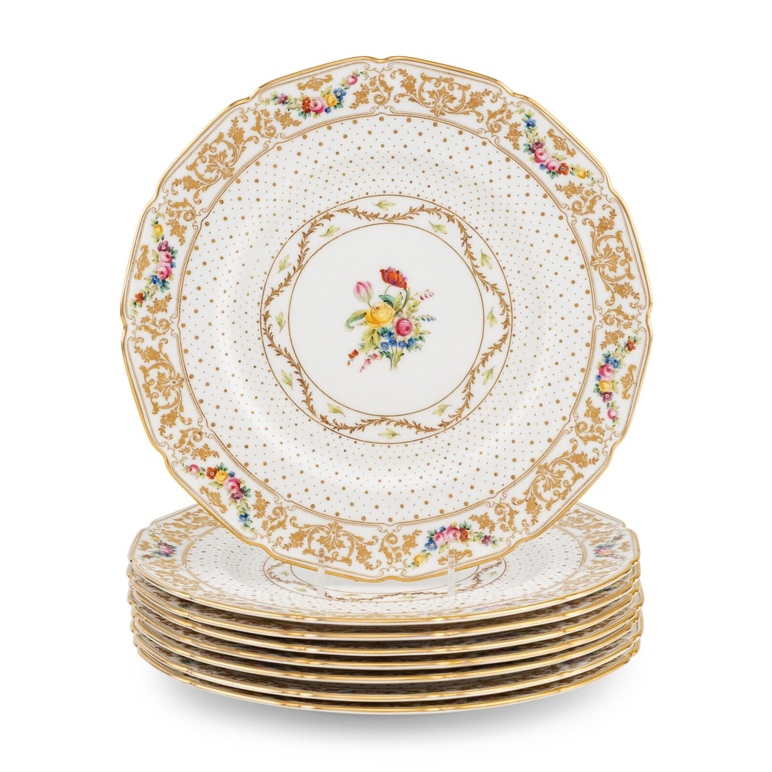 A Set of Eight Royal Doulton Porcelain Dinner Plates (1 of 4)