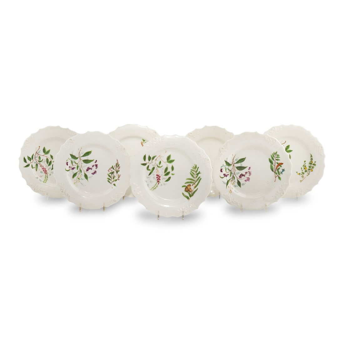 A Set of Seven English Porcelain Dessert Plates (1 of 3)