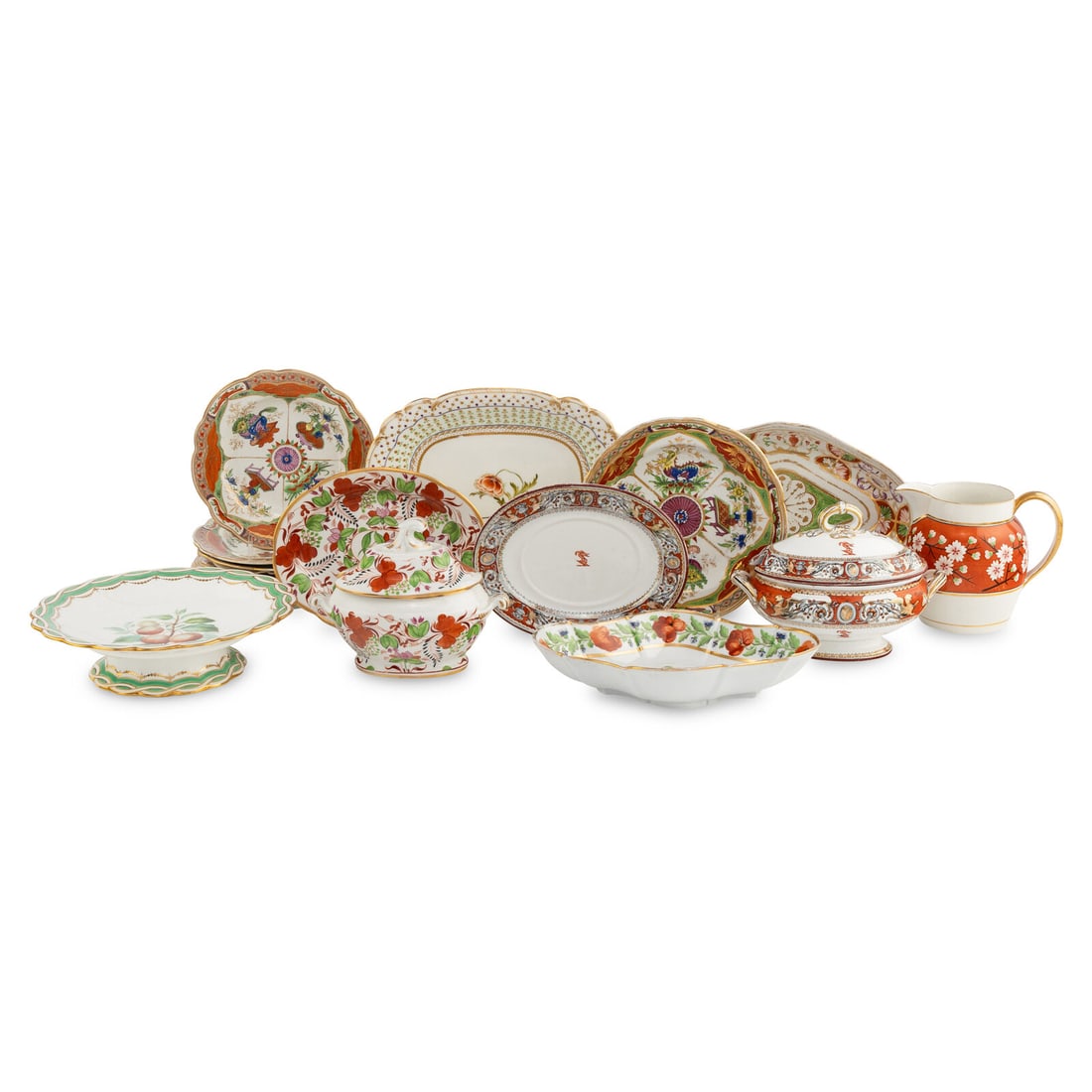 An Assembled Group of English Porcelain Articles (1 of 4)