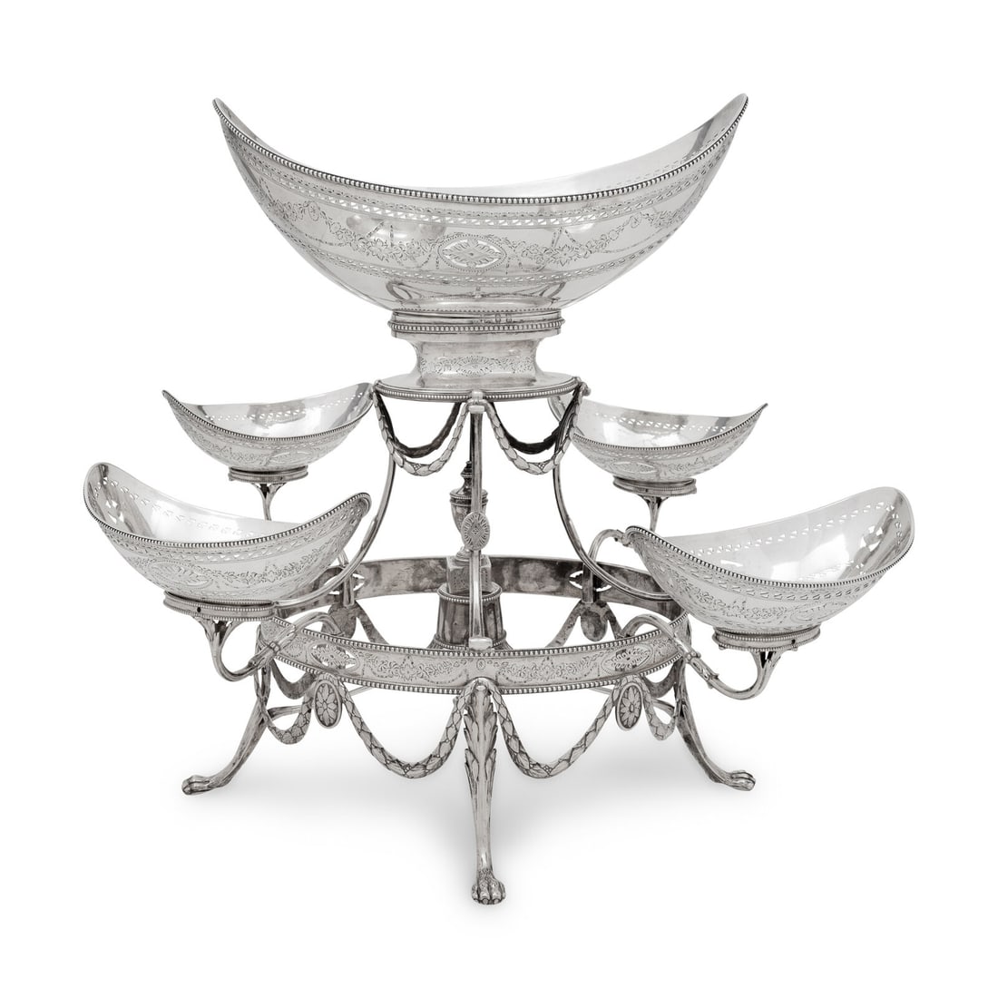 A George III Silver Epergne - 4