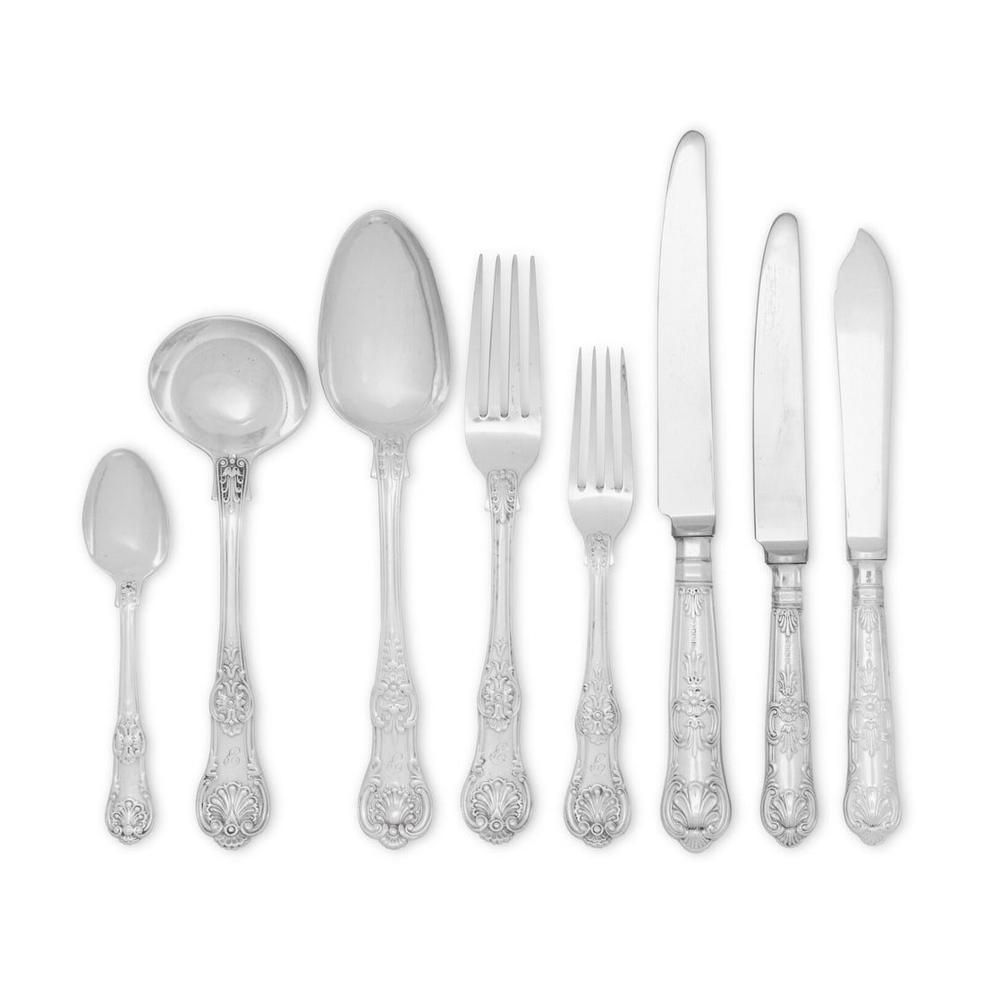 An Assembled William IV Silver Flatware Service (1 of 2)