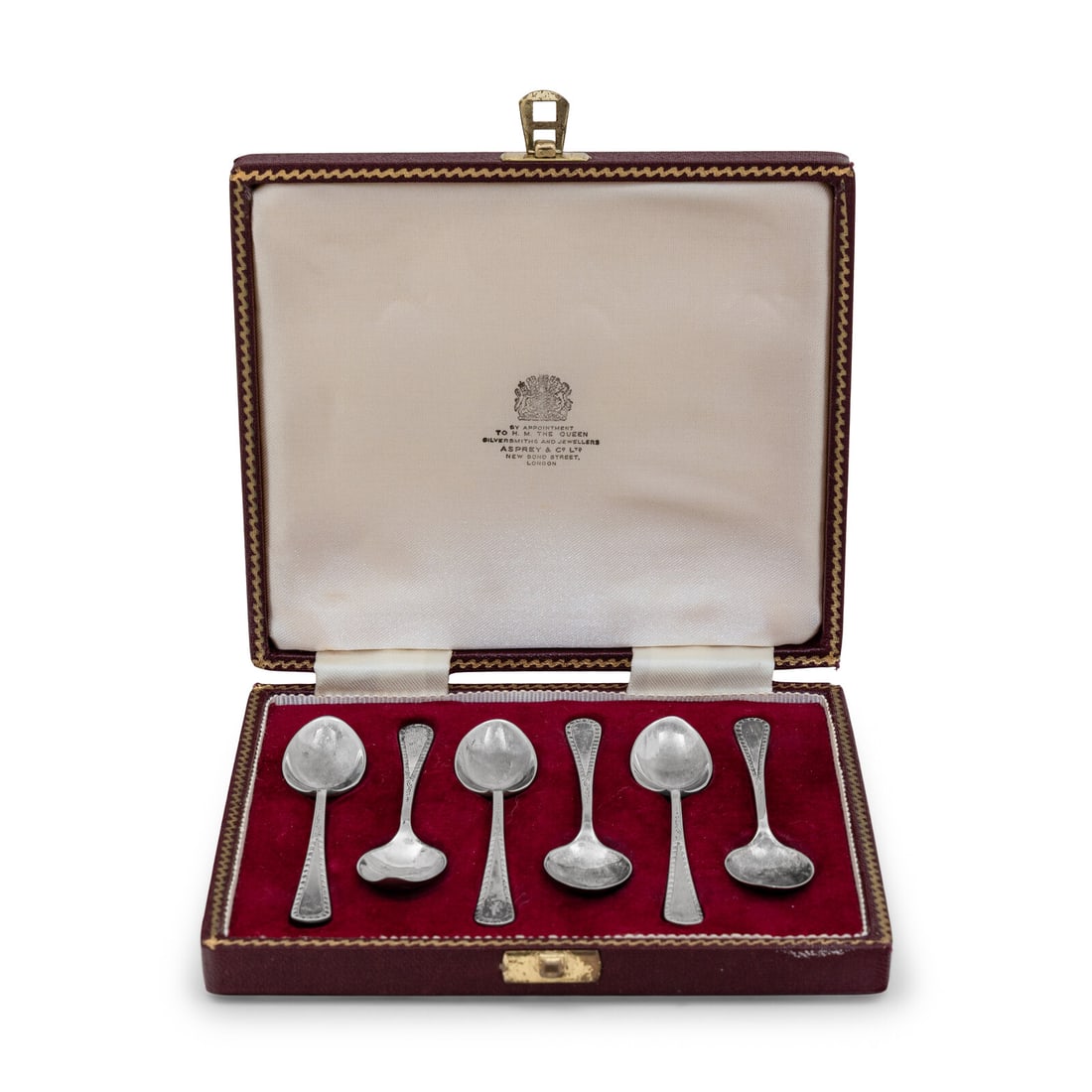 A Cased Set of Six English Silver Coffee Spoons (1 of 4)