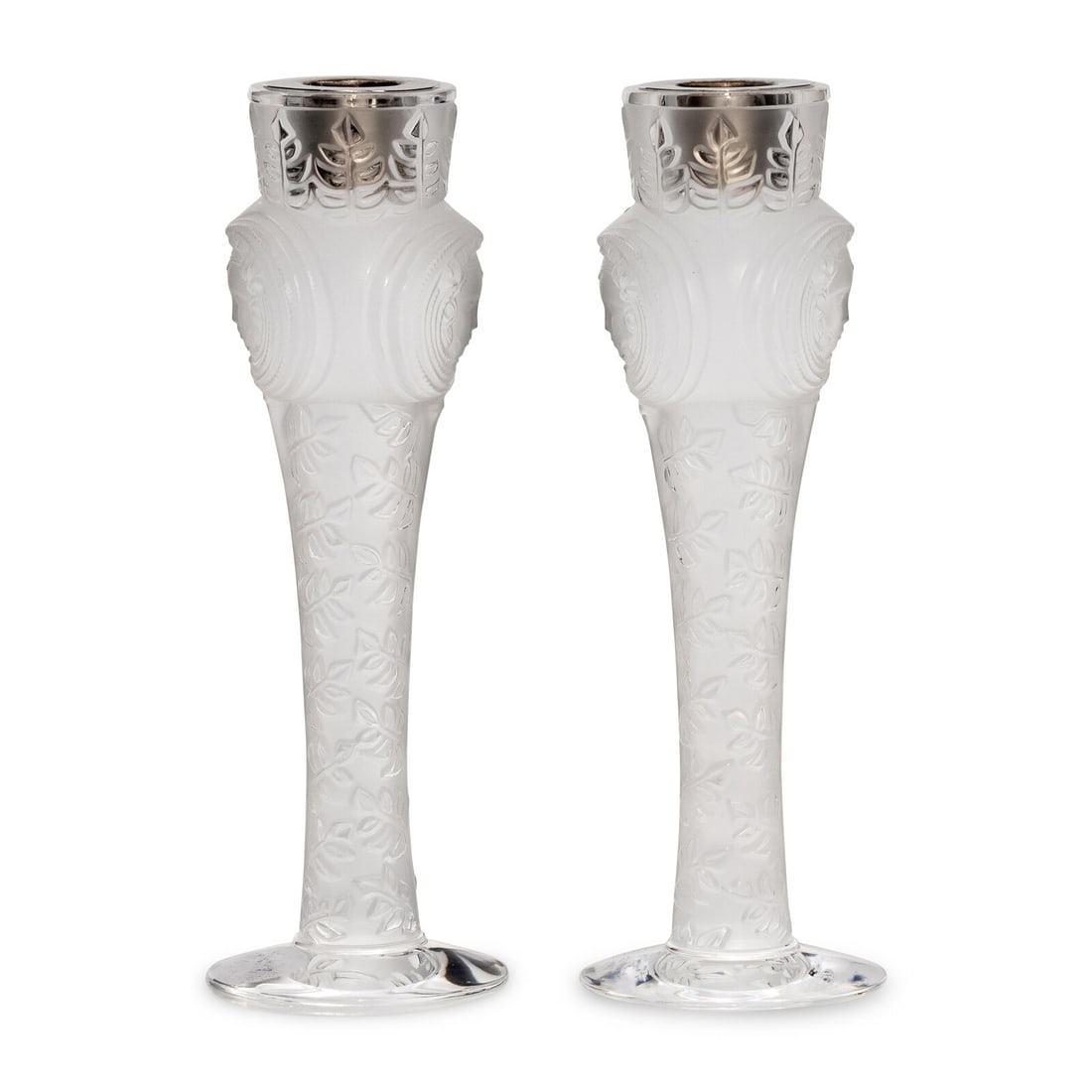 A Pair of Lalique Psyche Candlesticks (1 of 4)