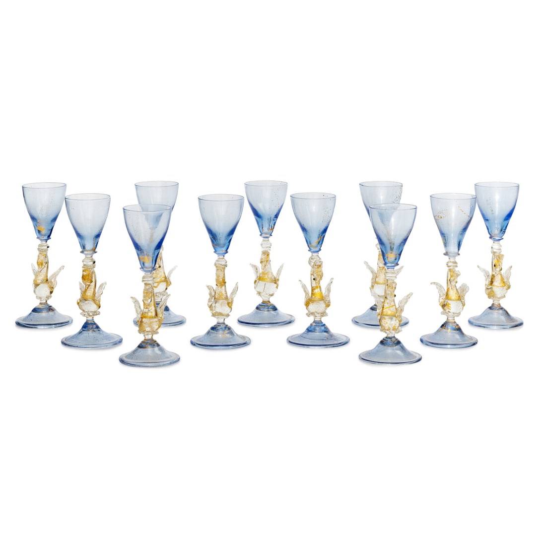 A Set of Eleven Murano Glass Cordials (1 of 2)