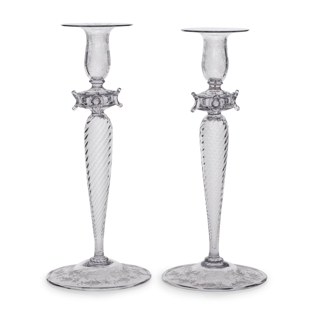 Pair of Murano Glass Candlesticks (1 of 4)