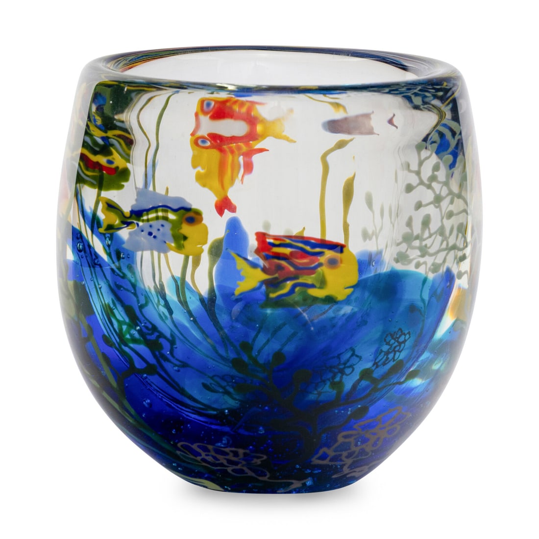 A Richard Jolley Tropical Fish Vase (1 of 3)