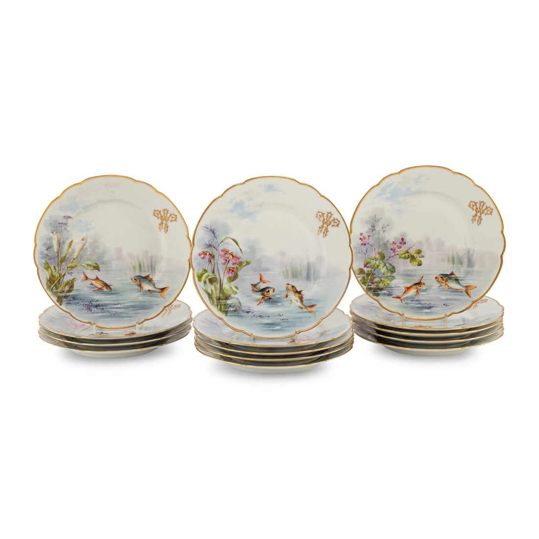 A Set of Fourteen Paris Porcelain Cabinet Plates (1 of 3)