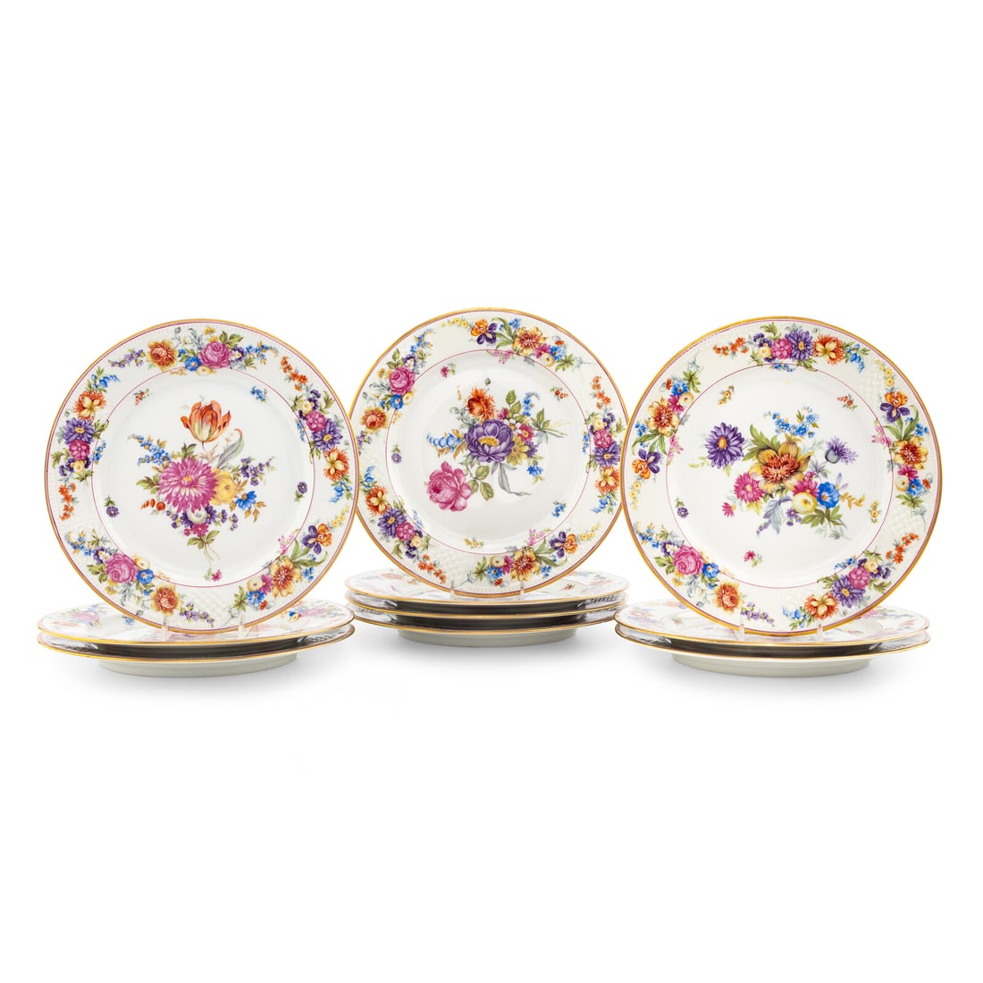 A Set of Ten Czech Porcelain Plates (1 of 3)