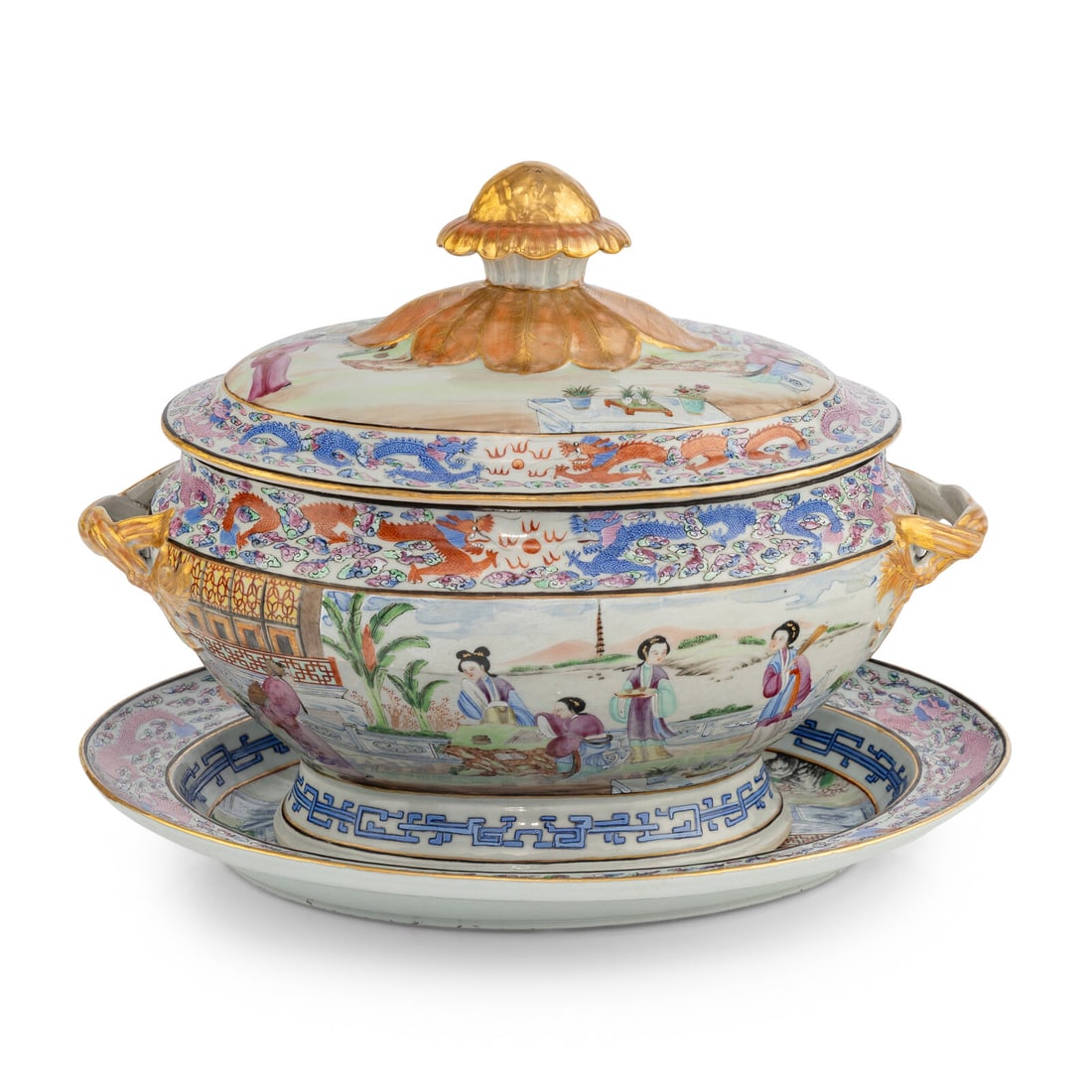 A Chinese Export Porcelain Tureen and Underplate (1 of 4)