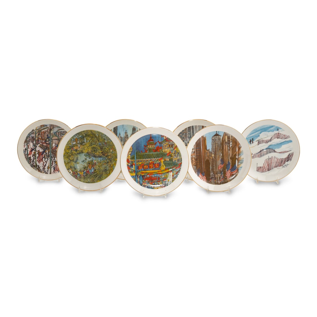 A Set of Chicago Collector Plates by Franklin McMahon (1 of 4)