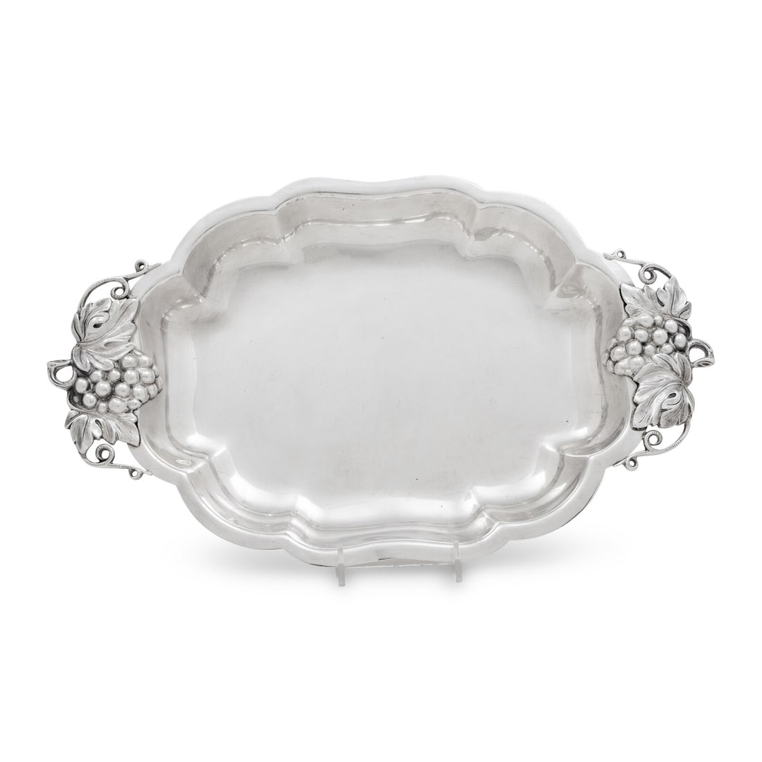 An American Silver Fruit Bowl: An American Silver Fruit Bowl Black, Starr and Gorham, Mid 20th Century marked 'Sterling' to underside 27 ozt 14 dwt Width over handles 15 1/4 inches. Property from the Collection of an Important