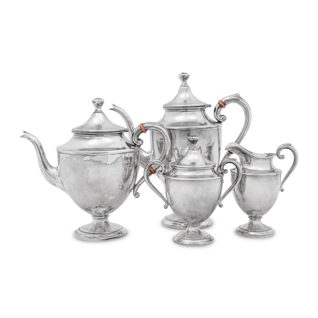 An American Silver Four-Piece Tea and Coffee Service (1 of 5)