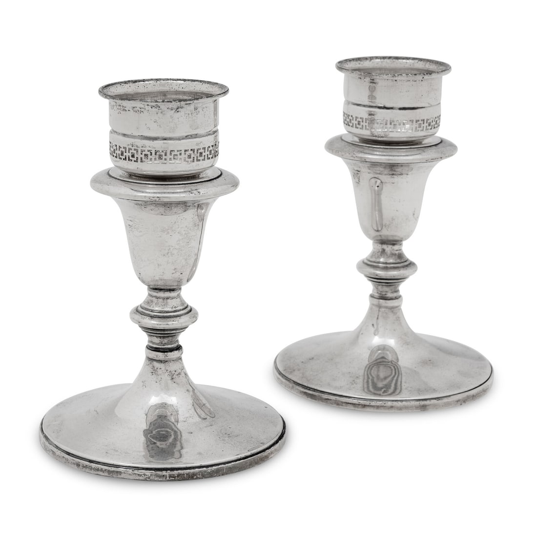 A Pair of American Silver Weighted Candlesticks (1 of 4)