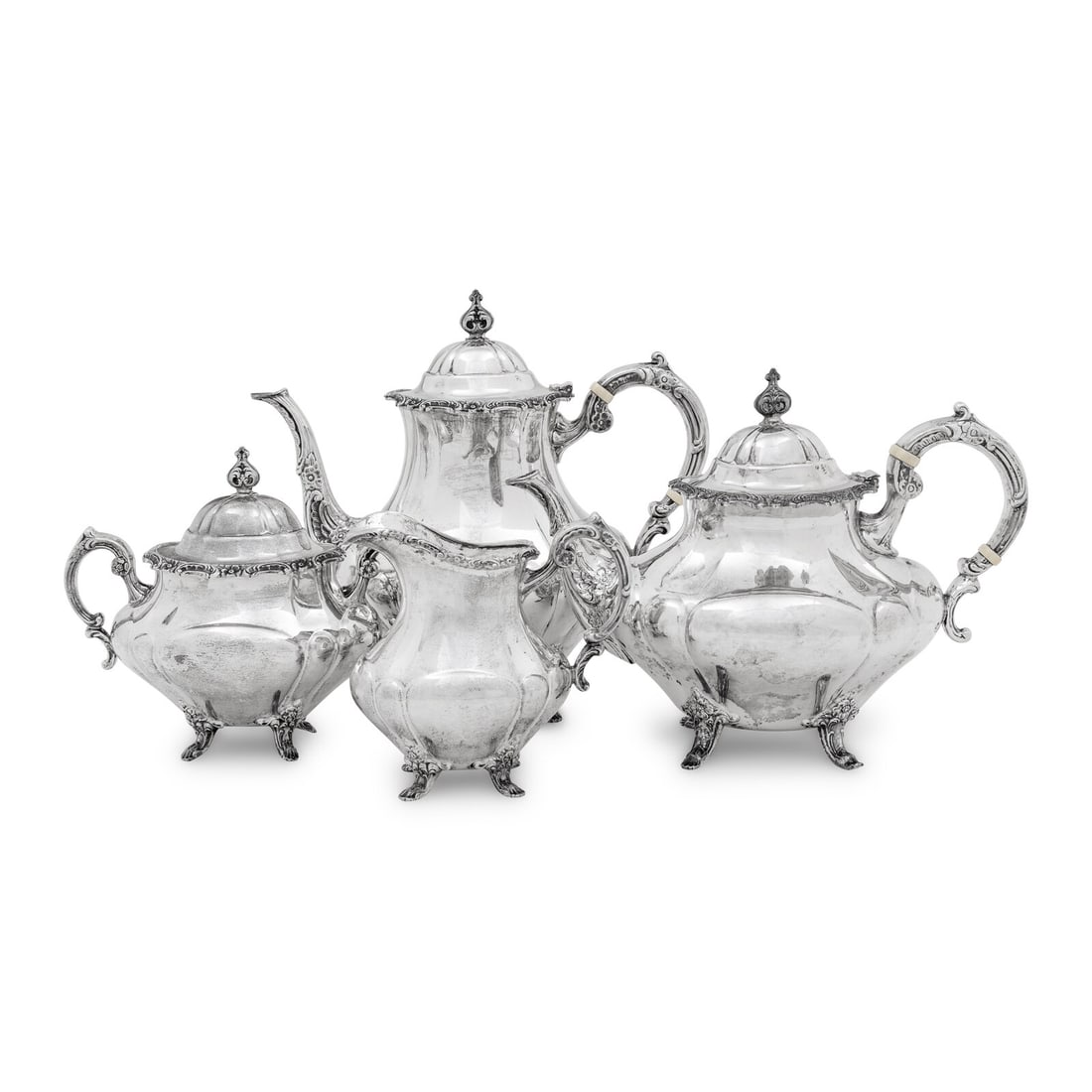 An American Silver Four-Piece Tea and Coffee Service (1 of 5)