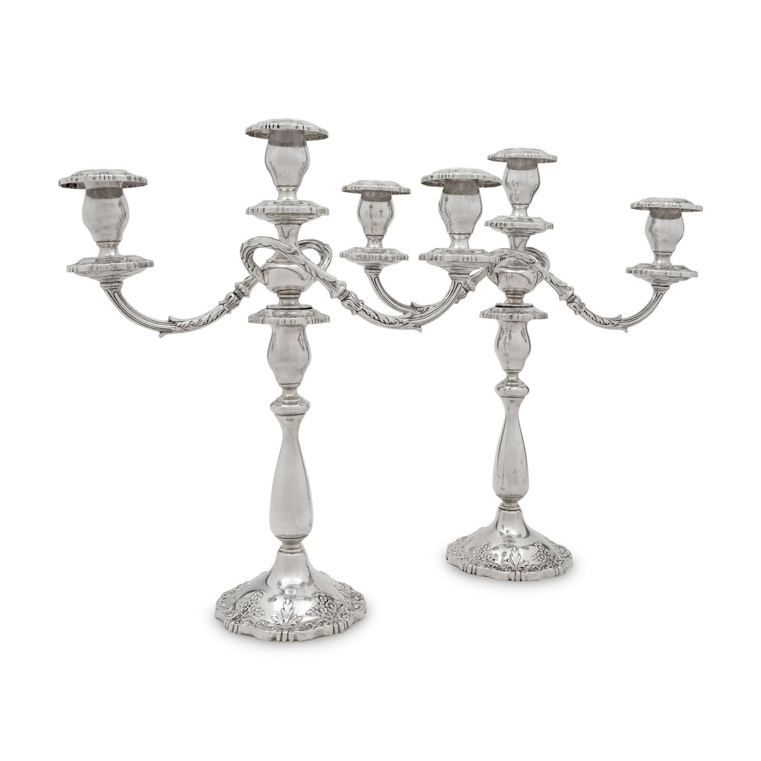 A Pair of American Silver Three-Light Candelabra (1 of 6)