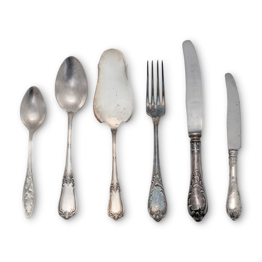 A Collection of Russian Silver and Silver-Plate Flatware Articles (1 of 3)