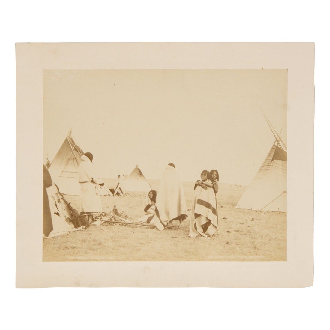 William Notman (Scottish-Canadian, 1826-1891) Women at a Blackfeet Camp (1 of 2)
