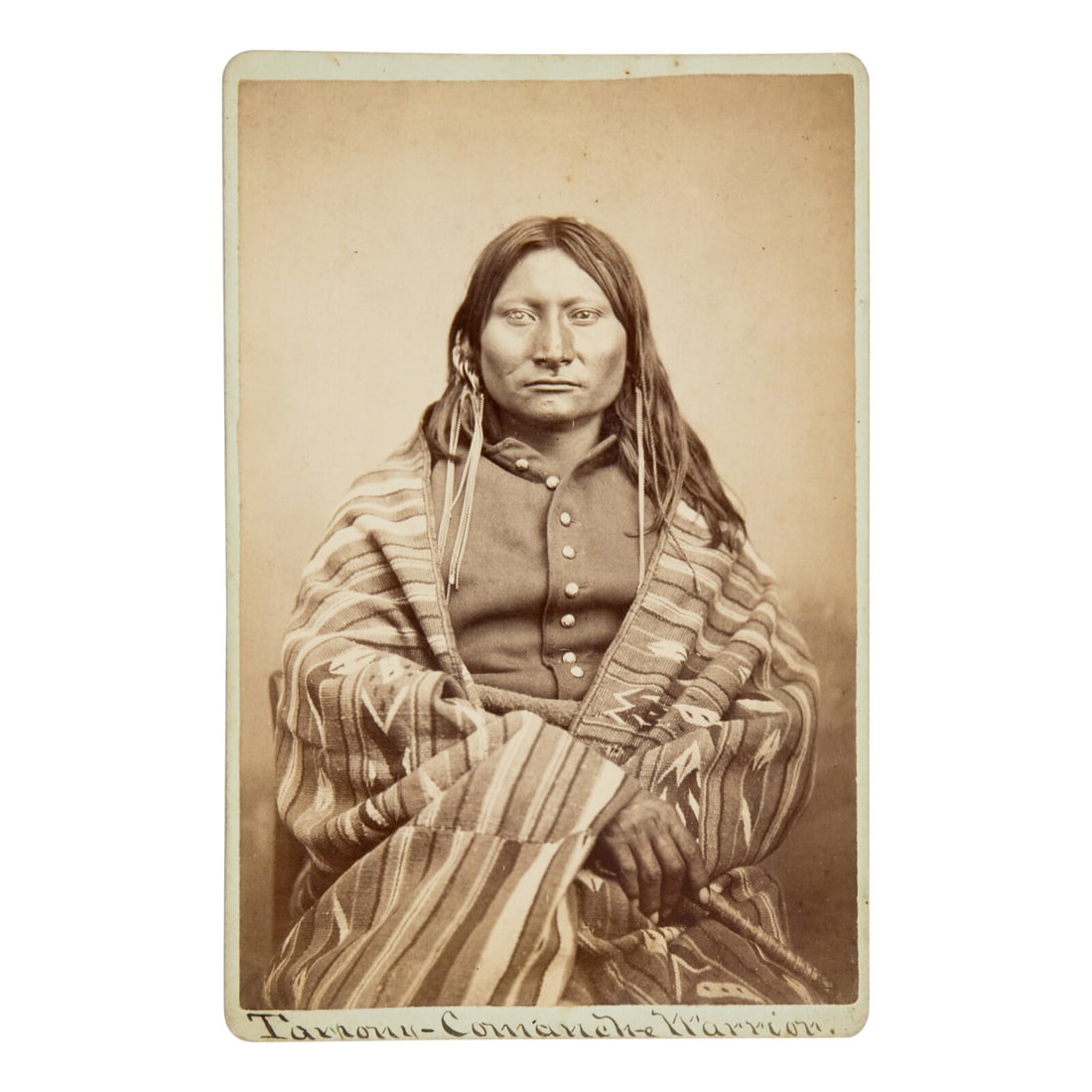 William P. Bliss (American, b. ca 1840) Portrait of a Comanche Warrior, Fort Sill, Indian (1 of 2)