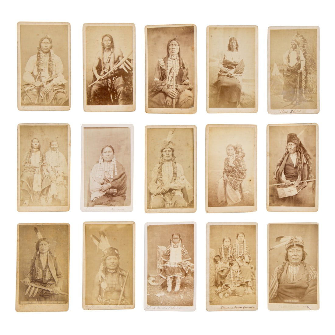William R. Cross (American, 1839-1907) Sioux and Cheyenne Warriors and Family (1 of 2)