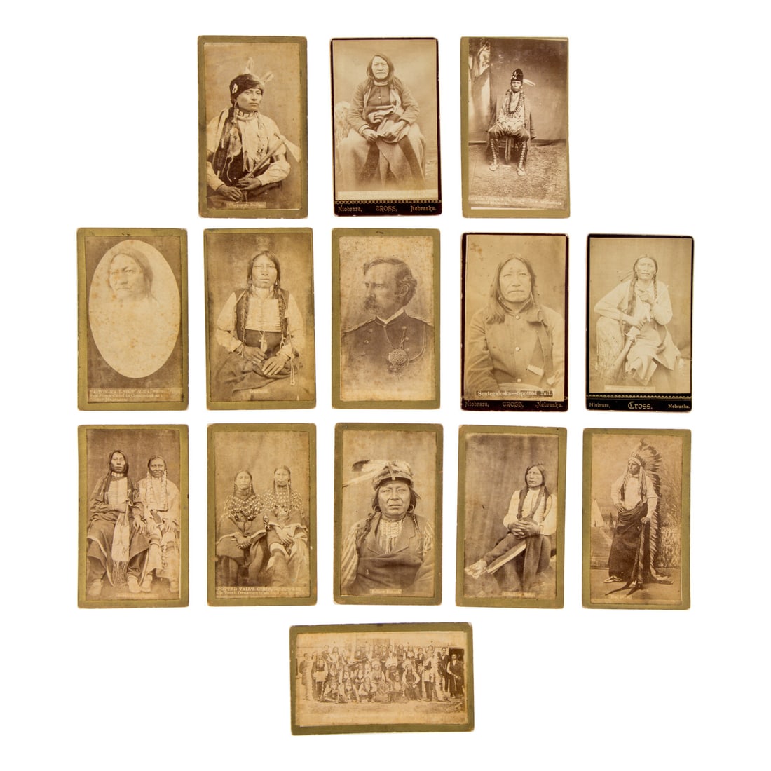 William R. Cross (American, 1839-1907) Portraits of Sioux, Cheyenne, and Apache Subjects, including (1 of 2)