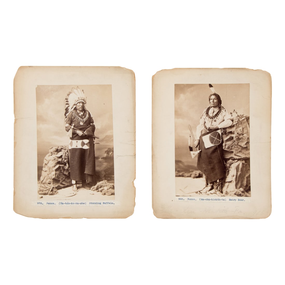Charles M. Bell (1848-1893) Hairy Bear and Standing Buffalo, Ponca (1 of 2)