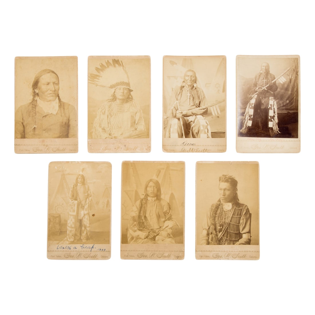 George W. Scott (American, 1854-1910) Sioux Portraits, Including Chief Gall, Long Dog, and John (1 of 2)