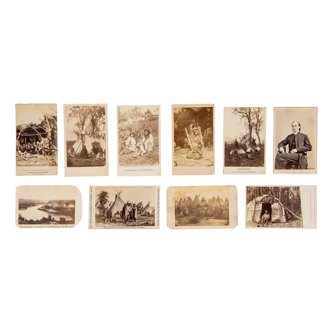 Images Related to the 1862 Dakota Uprising in Minnesota, Including Views of Sioux Held at Fort (1 of 2)