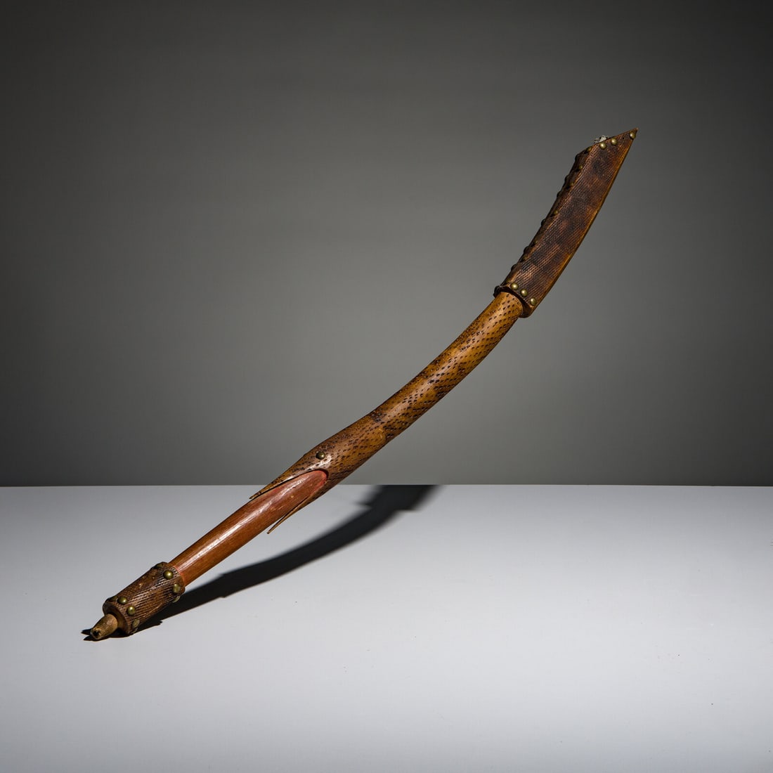 Sioux Figural Carved Wood Pipe Stem (1 of 3)