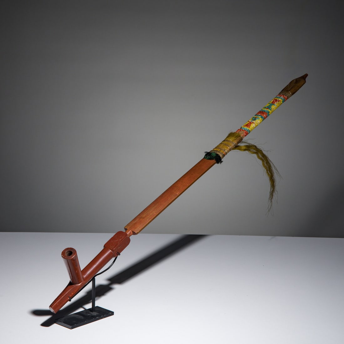Sioux Quilled Pipe Stem, with Catlinite Bowl (1 of 4)