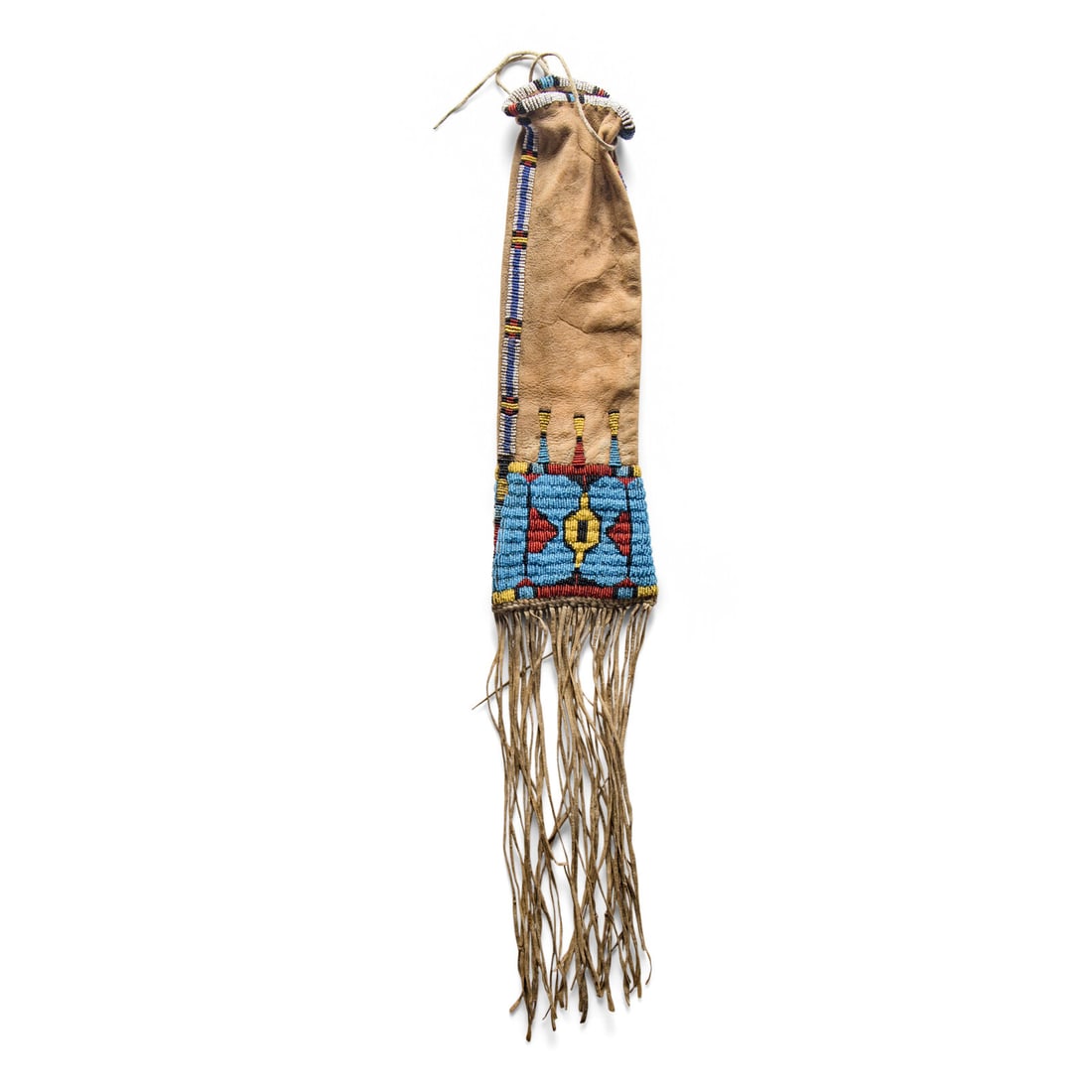Sioux Beaded Hide Tobacco Bag (1 of 4)