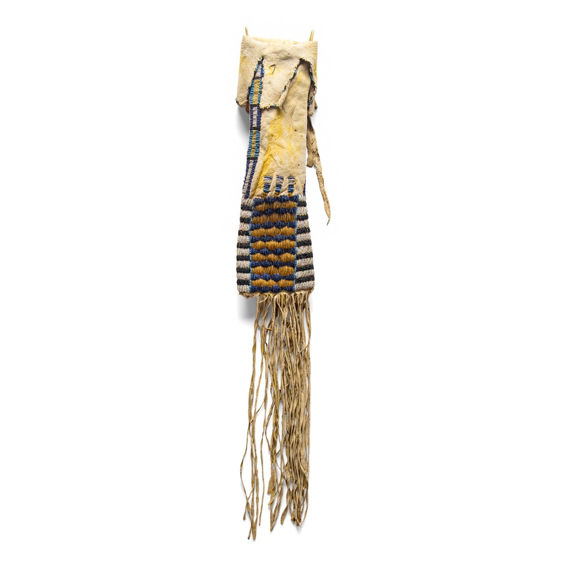 Cheyenne Beaded Hide Tobacco Bag, Published (1 of 3)