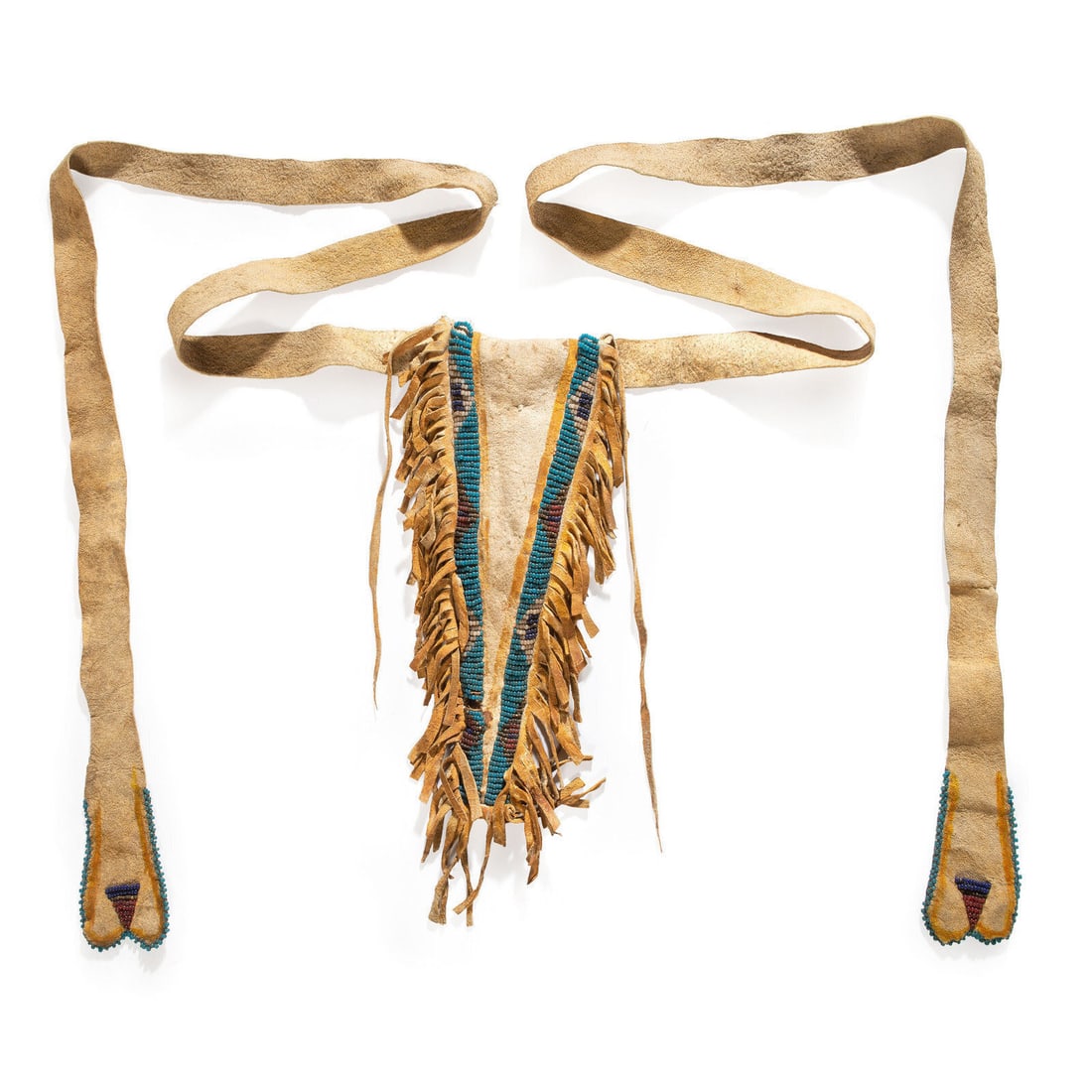Southern Cheyenne Beaded Hide Tab Pouch (1 of 7)